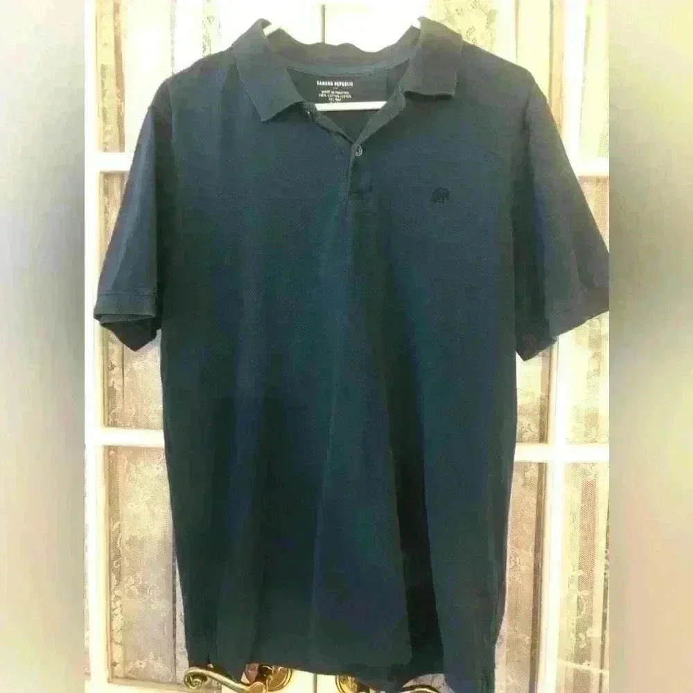 Banana Republic Teal Men's Polo shirt Sz L